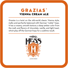 Mike Hess Brewing Grazias Coaster Text Side
